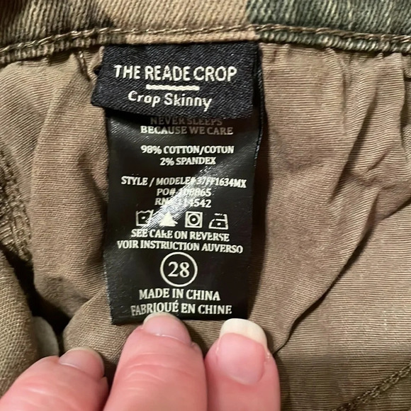 BLANKNYC Green Camo The Reade Crop Jeans Size 28 Skinny Sexy Cotton Spandex - Picture 7 of 7